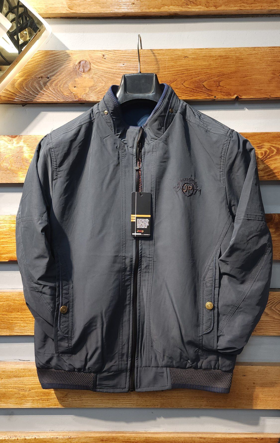 کاپشن مردانه دو رو بهاری طرح جیپJEEP