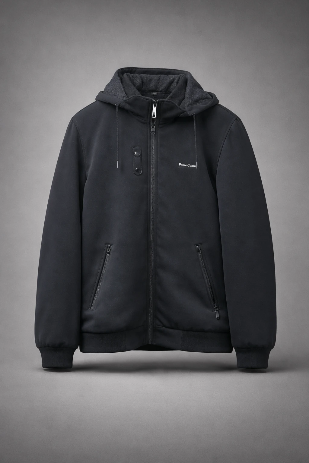 کاپشن مردانه کلاهدار پارچه غواصی داخل خز