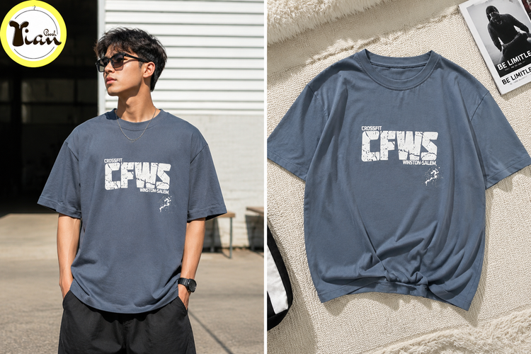 تیشرت باکسی مدل CFWS جنس پنبه ماکان