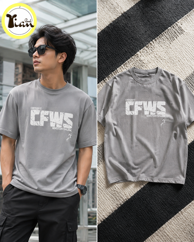 تیشرت باکسی مدل CFWS جنس پنبه ماکان