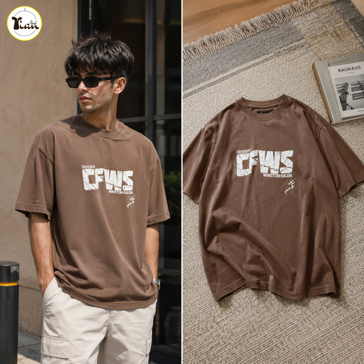 تیشرت باکسی مدل CFWS جنس پنبه ماکان