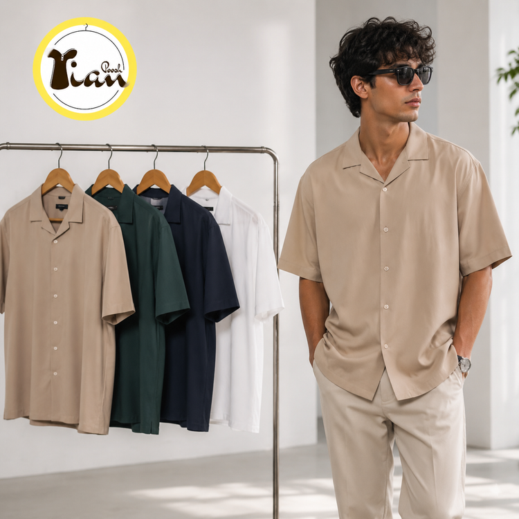پیراهن مردانه آویشو مدل ریزشی (یقه انگلیسی)