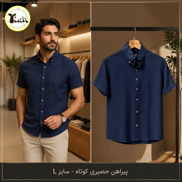 پیراهن آستینکوتاه مردانه (حراج تکسایز)