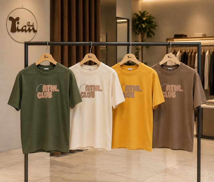 تیشرت مردانه باکسی پنبهای طرح Club