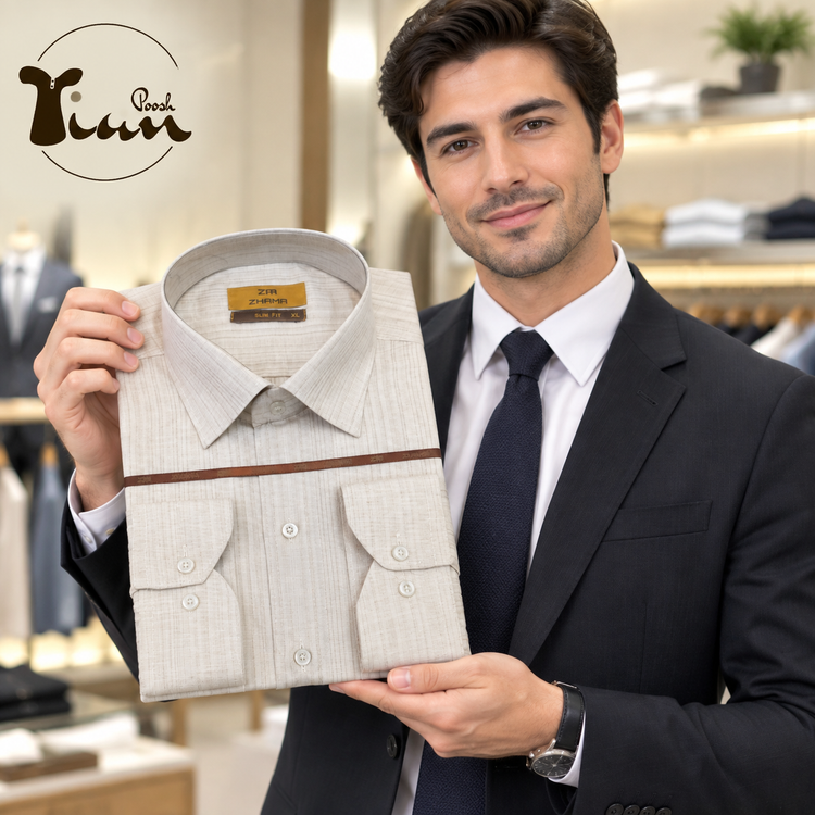 پیراهن مردانه کندیس اسلیم فیت طرح دار