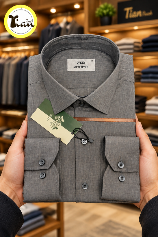 پیراهن آستین بلند مردانه فوتوس مدل کلاسیک جعبهای